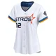 Women's Jeff Kent Houston Astros ＃12 White Limited - 2025 City Connect Jersey