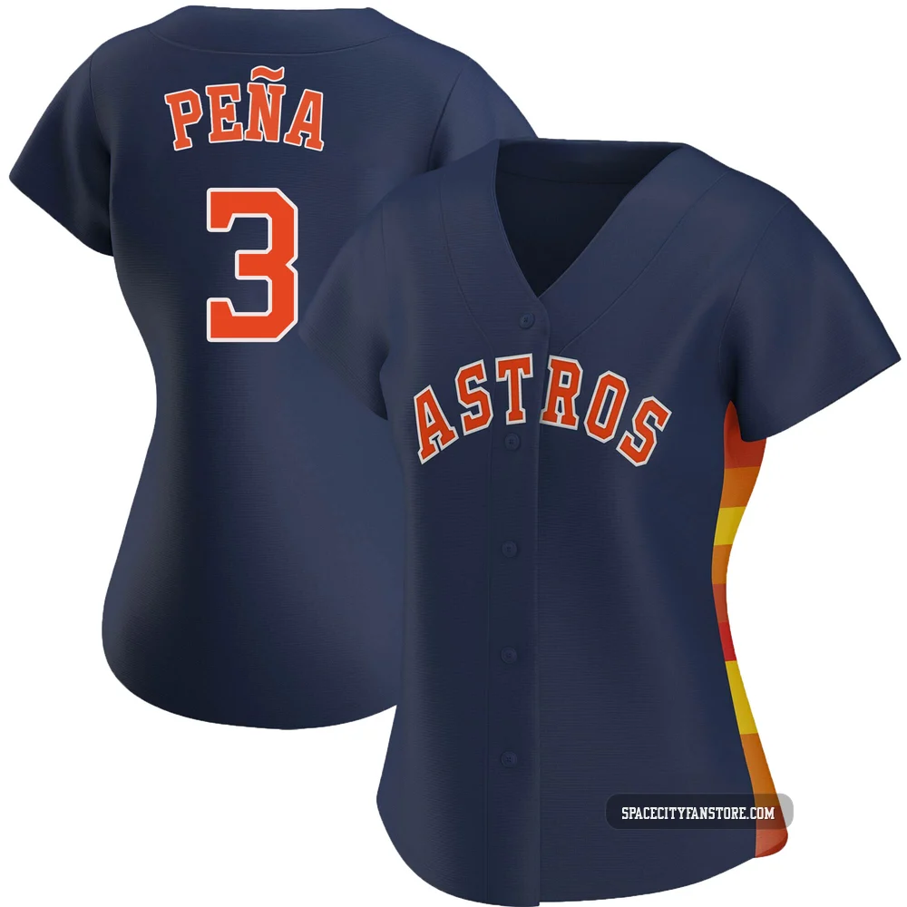Women's Jeremy Pena Houston Astros ＃3 Navy Replica - Alternate Jersey