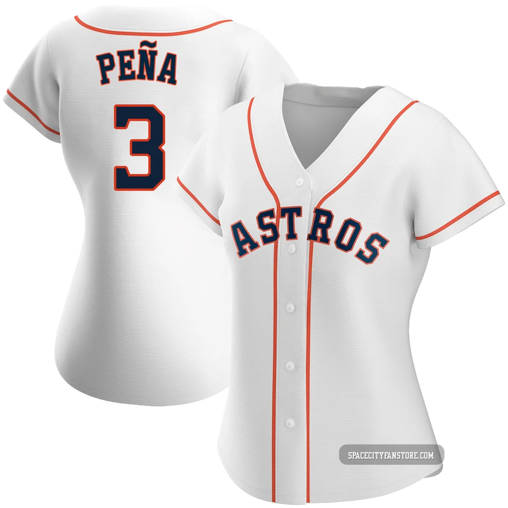 Women's Jeremy Pena Houston Astros ＃3 White Authentic - Home Jersey