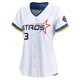 Women's Jeremy Pena Houston Astros ＃3 White Limited - 2025 City Connect Jersey