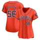 Women's Jim Bouton Houston Astros ＃56 Orange Limited - Alternate Jersey