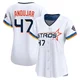 Women's Joaquin Andujar Houston Astros ＃47 White Limited - 2025 City Connect Jersey