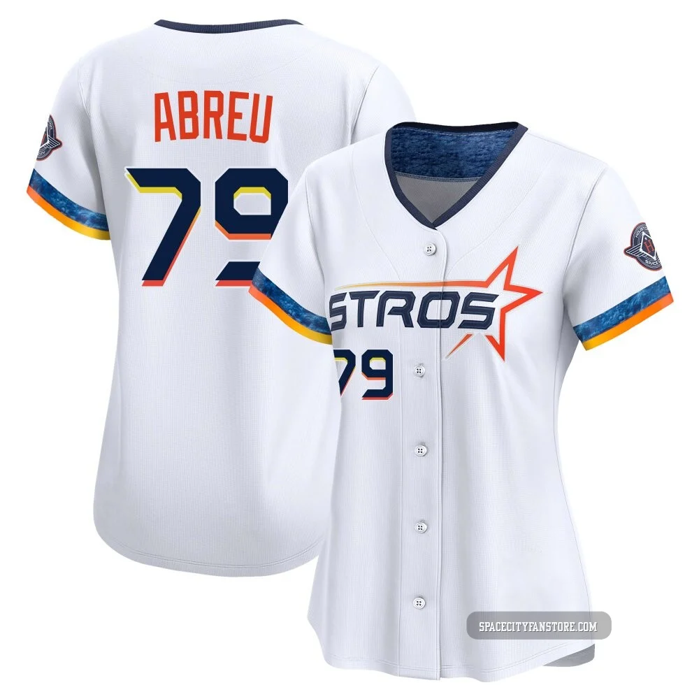 Women's Jose Abreu Houston Astros ＃79 White Limited - 2025 City Connect Jersey