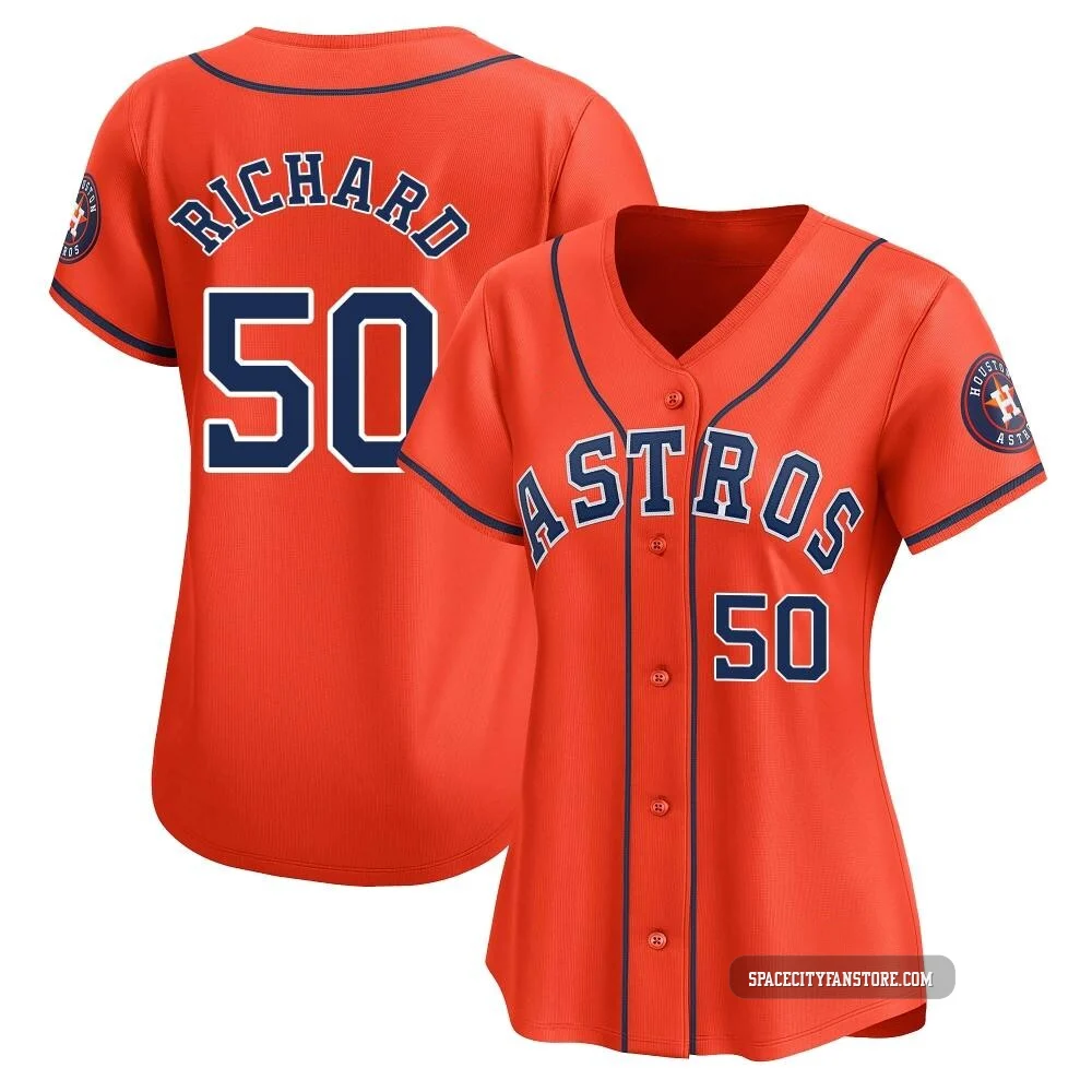 Women's J.R. Richard Houston Astros ＃50 Orange Limited - Alternate Jersey