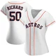 Women's J.R. Richard Houston Astros ＃50 White Replica - Home Jersey