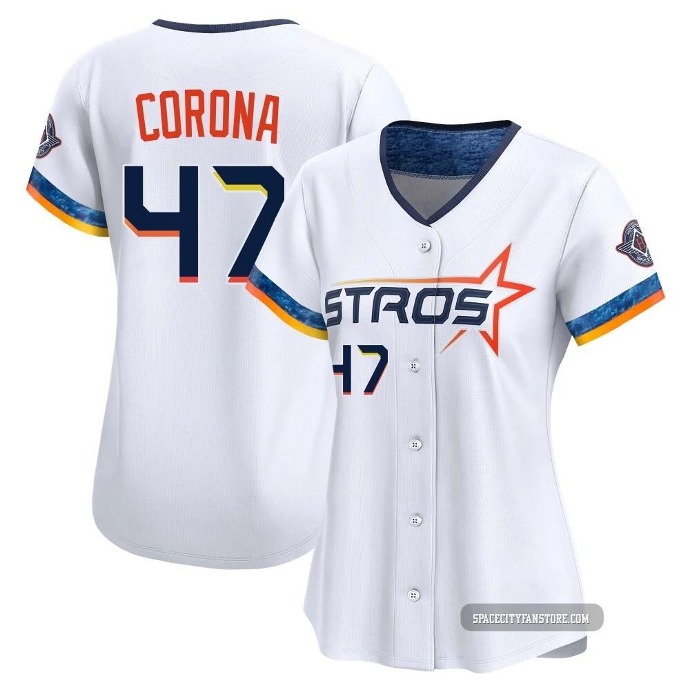 Women's Kenedy Corona Houston Astros ＃47 White Limited - 2025 City Connect Jersey