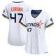 Women's Kenedy Corona Houston Astros ＃47 White Limited - 2025 City Connect Jersey