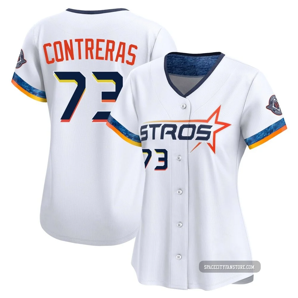 Women's Luis Contreras Houston Astros ＃73 White Limited - 2025 City Connect Jersey