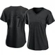 Women's Luis Garcia Houston Astros ＃77 Black Authentic - Pitch Fashion Jersey
