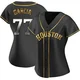Women's Luis Garcia Houston Astros ＃77 Gold Replica - Black en Alternate Jersey
