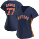 Women's Luis Garcia Houston Astros ＃77 Navy Authentic - Alternate Jersey