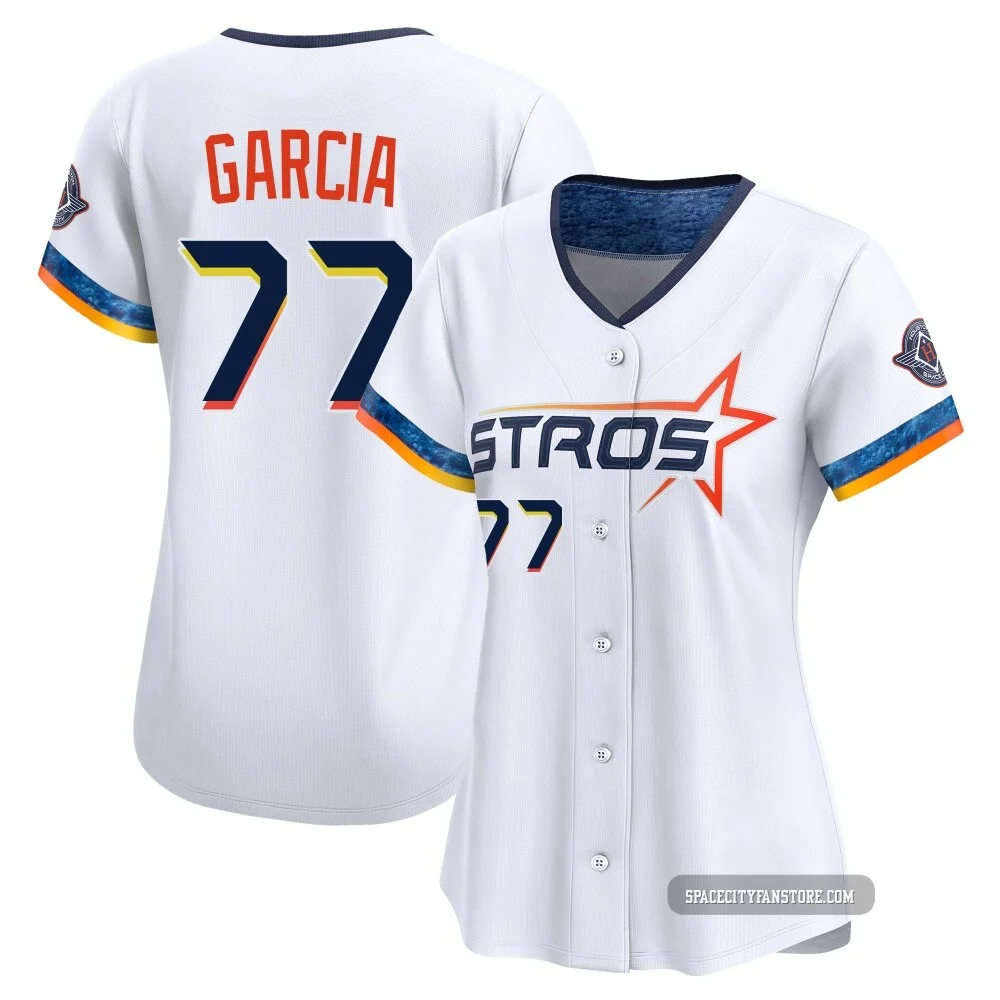 Women's Luis Garcia Houston Astros ＃77 White Limited - 2025 City Connect Jersey