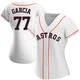 Women's Luis Garcia Houston Astros ＃77 White Replica - Home Jersey