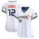 Women's Michael Sandle Houston Astros ＃12 White Limited - 2025 City Connect Jersey