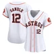 Women's Michael Sandle Houston Astros ＃12 White Limited - Home Jersey