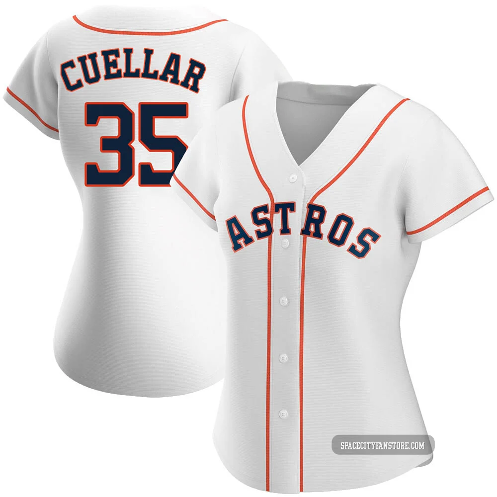 Women's Mike Cuellar Houston Astros ＃35 White Authentic - Home Jersey