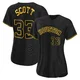 Women's Mike Scott Houston Astros ＃33 Black Replica - Snake Skin City Jersey