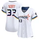Women's Mike Scott Houston Astros ＃33 White Limited - 2025 City Connect Jersey