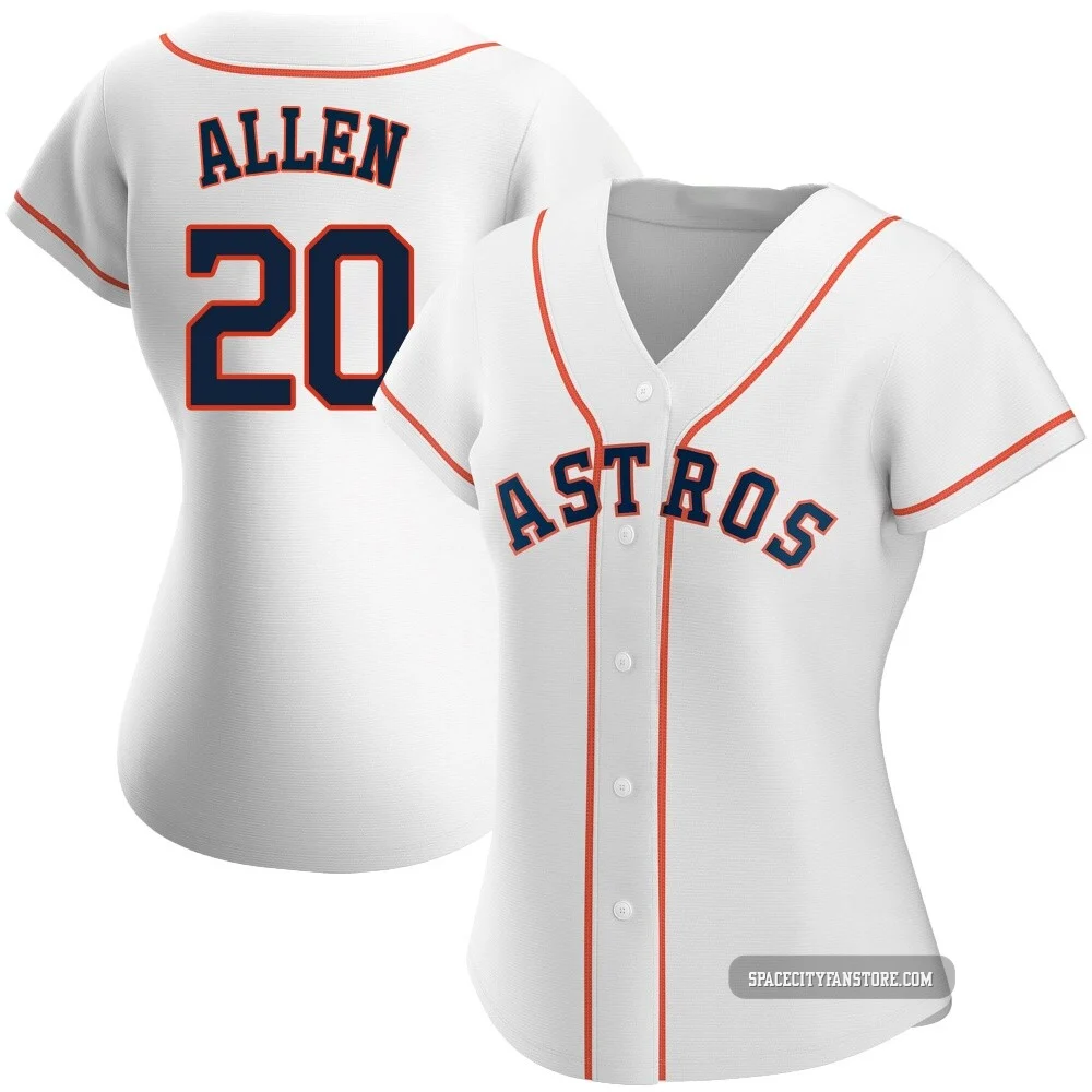 Women's Nick Allen Houston Astros ＃20 White Authentic - Home Jersey