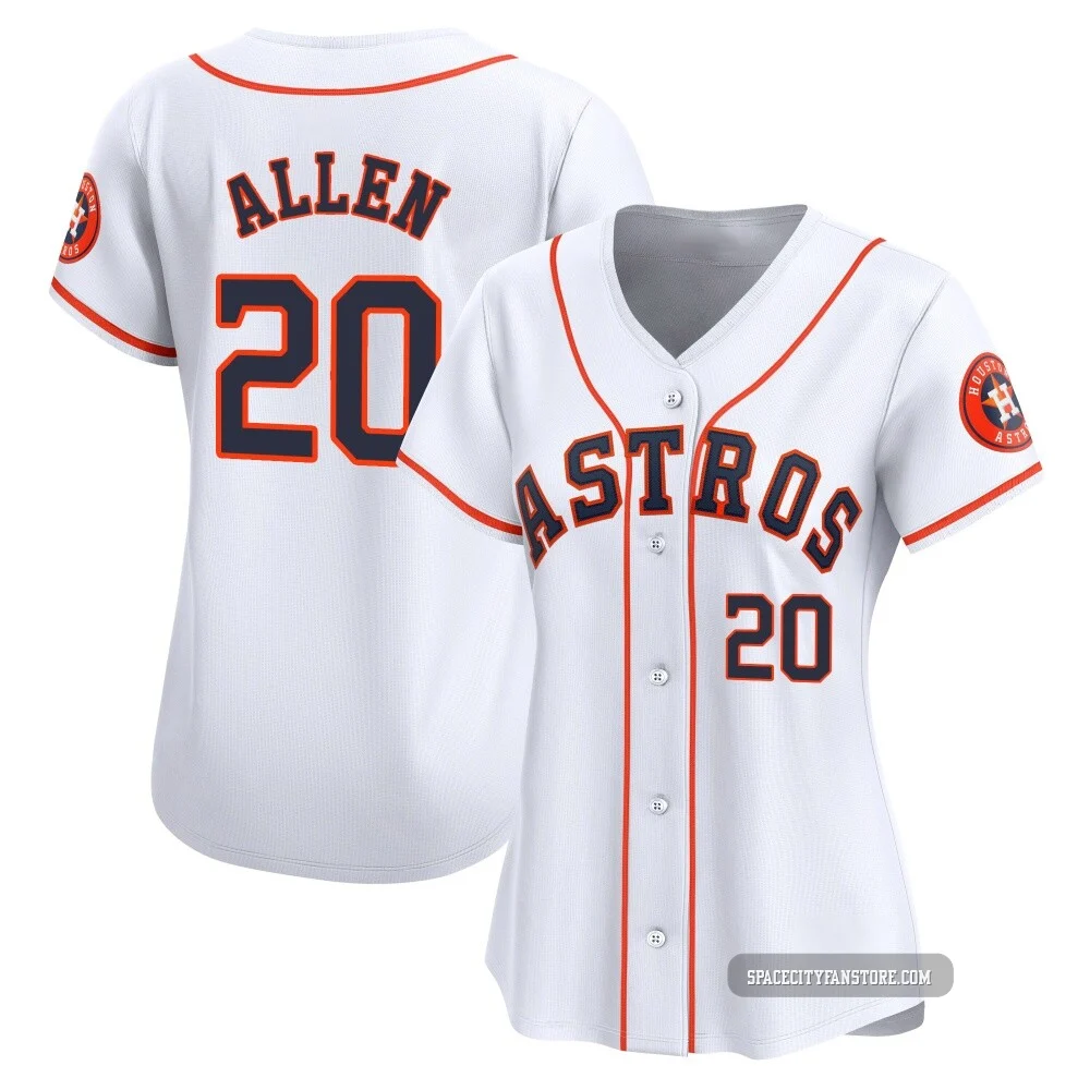 Women's Nick Allen Houston Astros ＃20 White Limited - Home Jersey