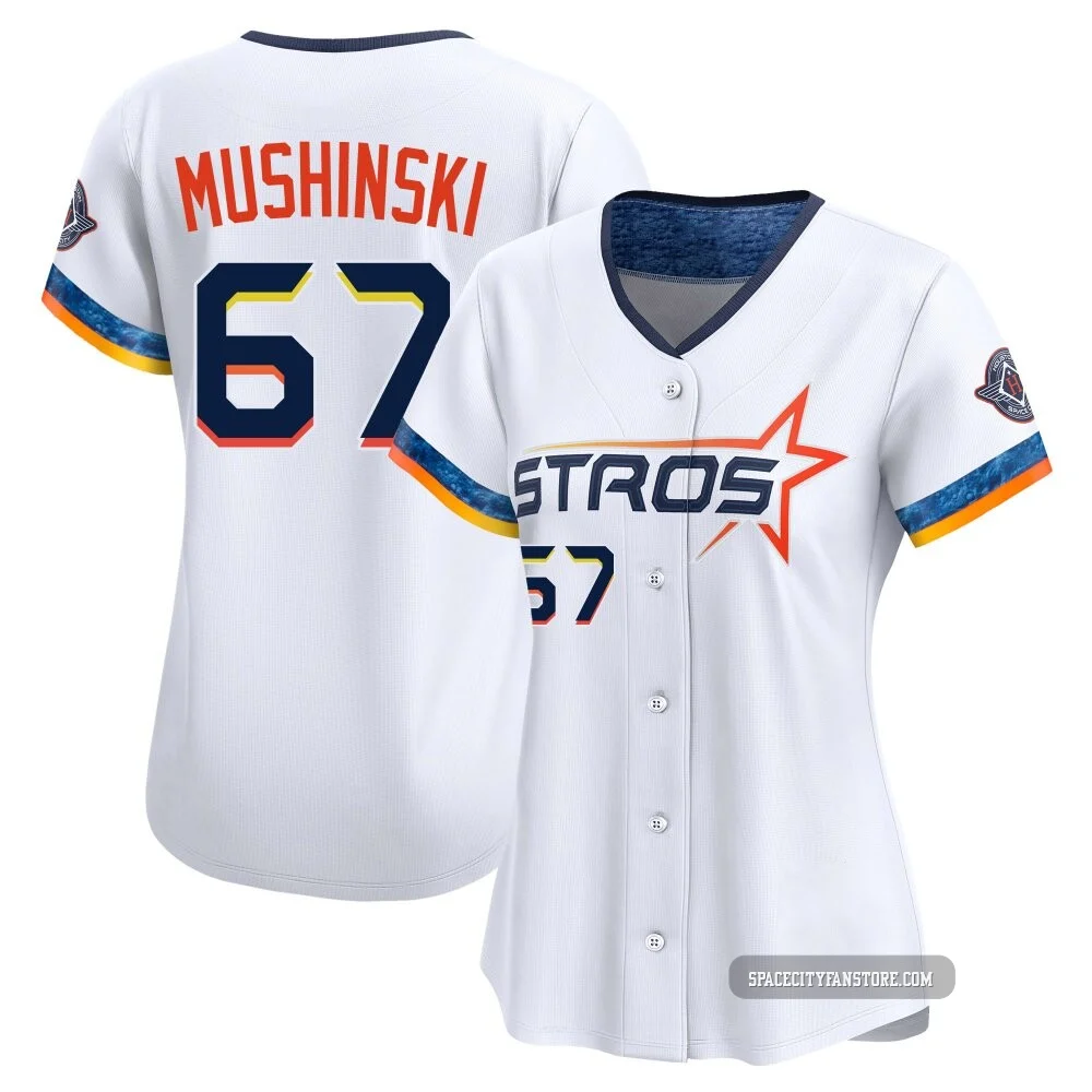 Women's Parker Mushinski Houston Astros ＃67 White Limited - 2025 City Connect Jersey