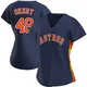 Women's Steven Okert Houston Astros ＃48 Navy Replica - Alternate Jersey