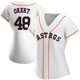 Women's Steven Okert Houston Astros ＃48 White Replica - Home Jersey