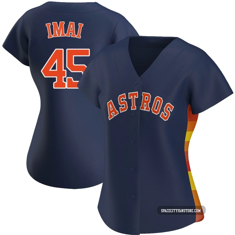 Women's Tatsuya Imai Houston Astros ＃45 Navy Replica - Alternate Jersey