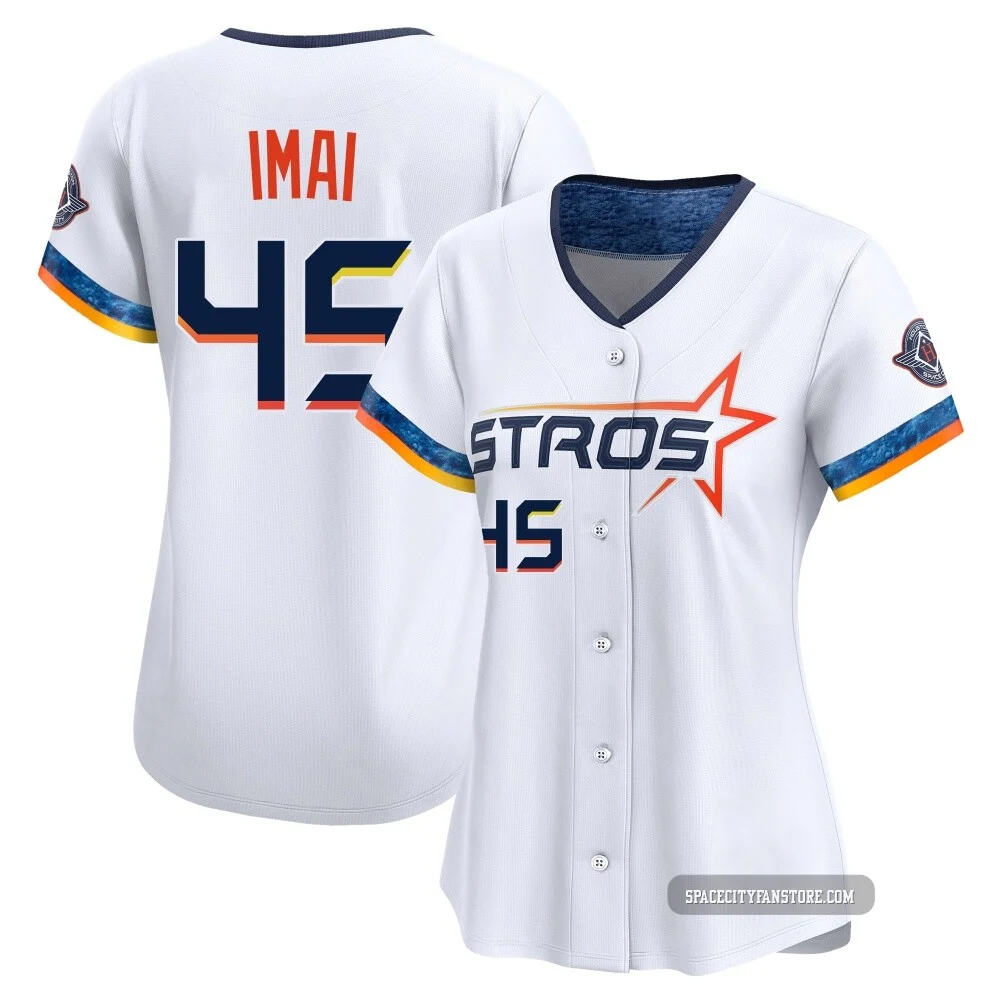Women's Tatsuya Imai Houston Astros ＃45 White Limited - 2025 City Connect Jersey