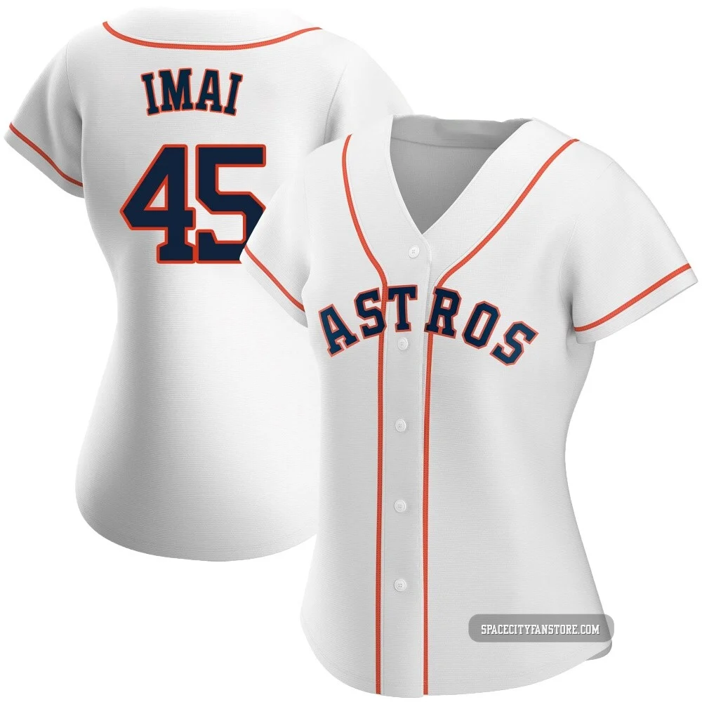 Women's Tatsuya Imai Houston Astros ＃45 White Replica - Home Jersey