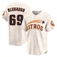 Youth AJ Blubaugh Houston Astros ＃69 Cream Limited - Throwback Cooperstown Collection Jersey