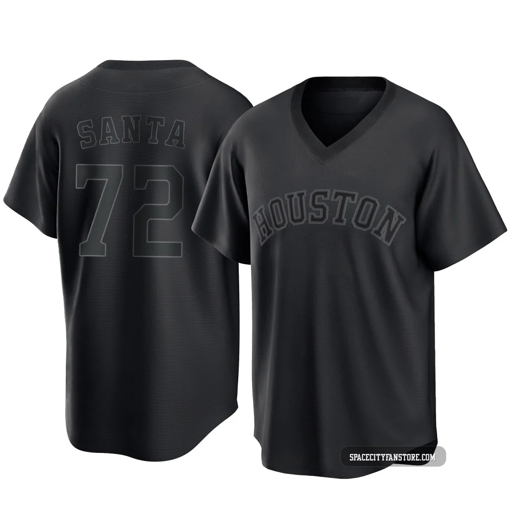 Youth Alimber Santa Houston Astros ＃72 Black Replica - Pitch Fashion Jersey