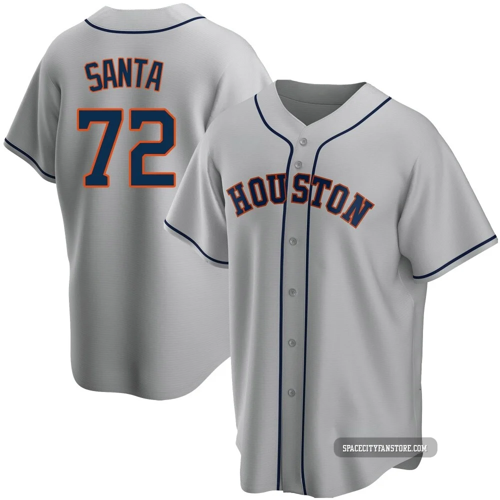 Youth Alimber Santa Houston Astros ＃72 Gray Replica - Road Jersey