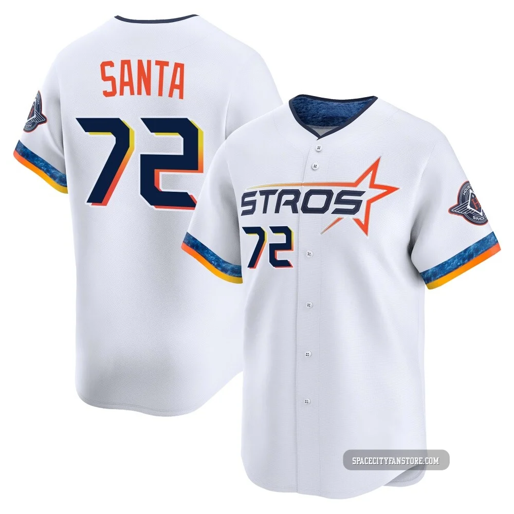 Youth Alimber Santa Houston Astros ＃72 White Limited - 2025 City Connect Jersey