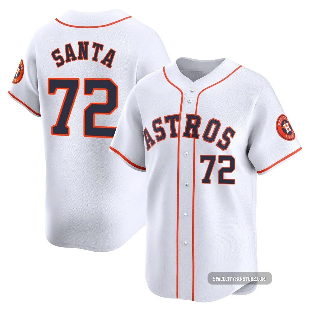 Youth Alimber Santa Houston Astros ＃72 White Limited - Home Jersey