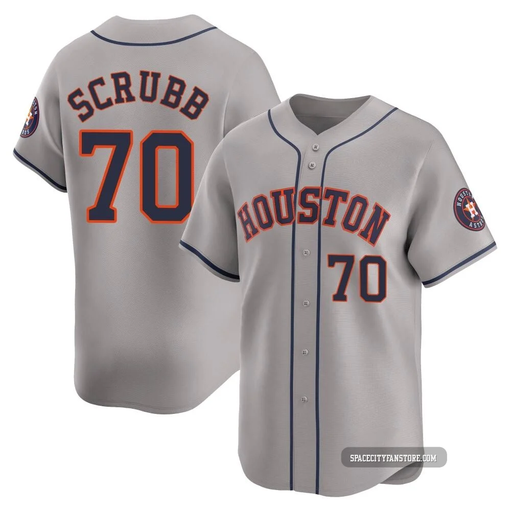 Youth Andre Scrubb Houston Astros ＃70 Gray Limited - Away Jersey