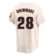 Youth Braden Shewmake Houston Astros ＃28 Cream Limited - Throwback Cooperstown Collection Jersey