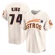 Youth Bryan King Houston Astros ＃74 Cream Limited - Throwback Cooperstown Collection Jersey