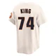 Youth Bryan King Houston Astros ＃74 Cream Limited - Throwback Cooperstown Collection Jersey