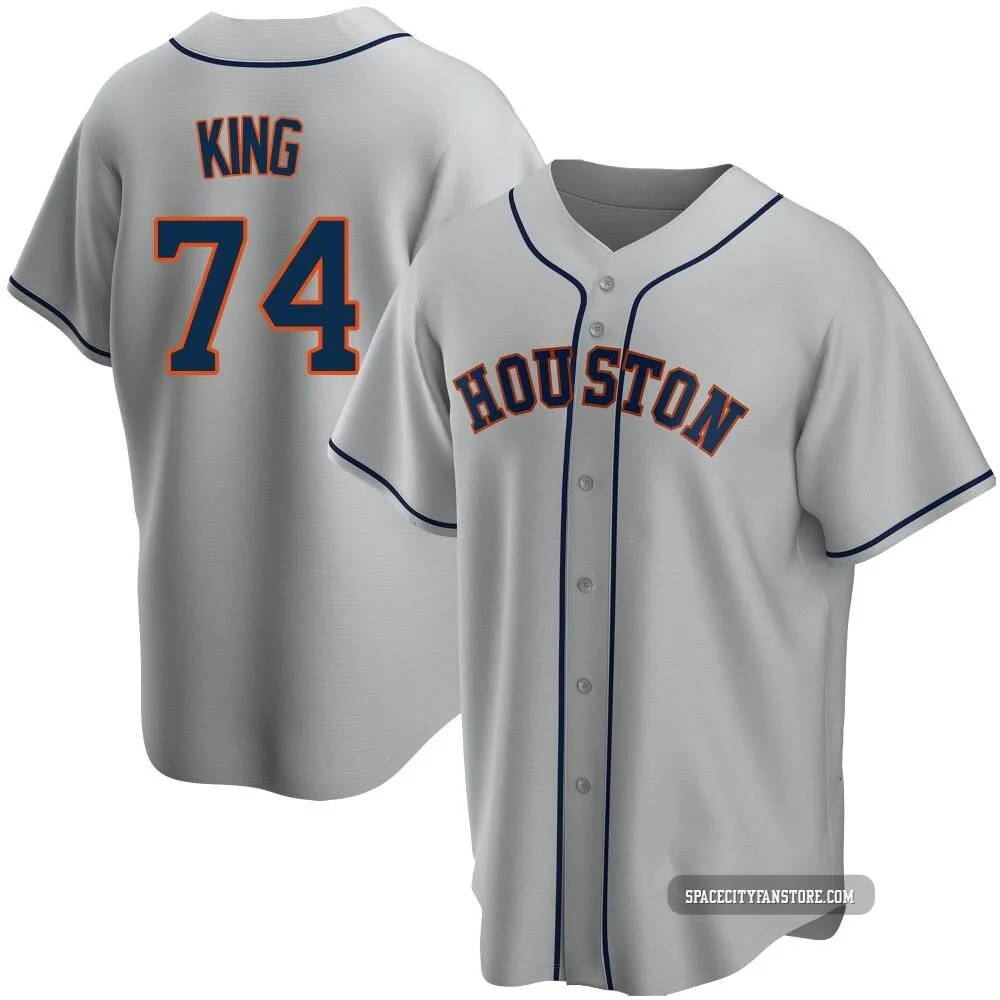 Youth Bryan King Houston Astros ＃74 Gray Replica - Road Jersey
