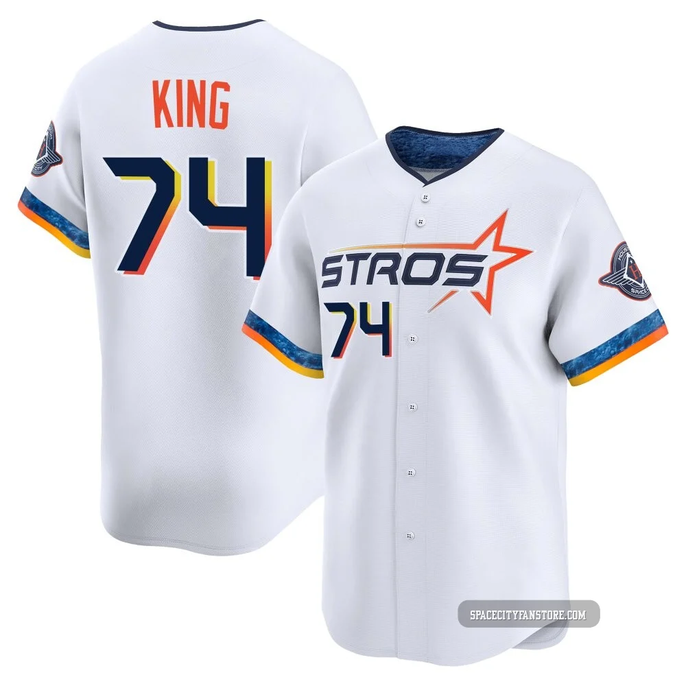 Youth Bryan King Houston Astros ＃74 White Limited - 2025 City Connect Jersey
