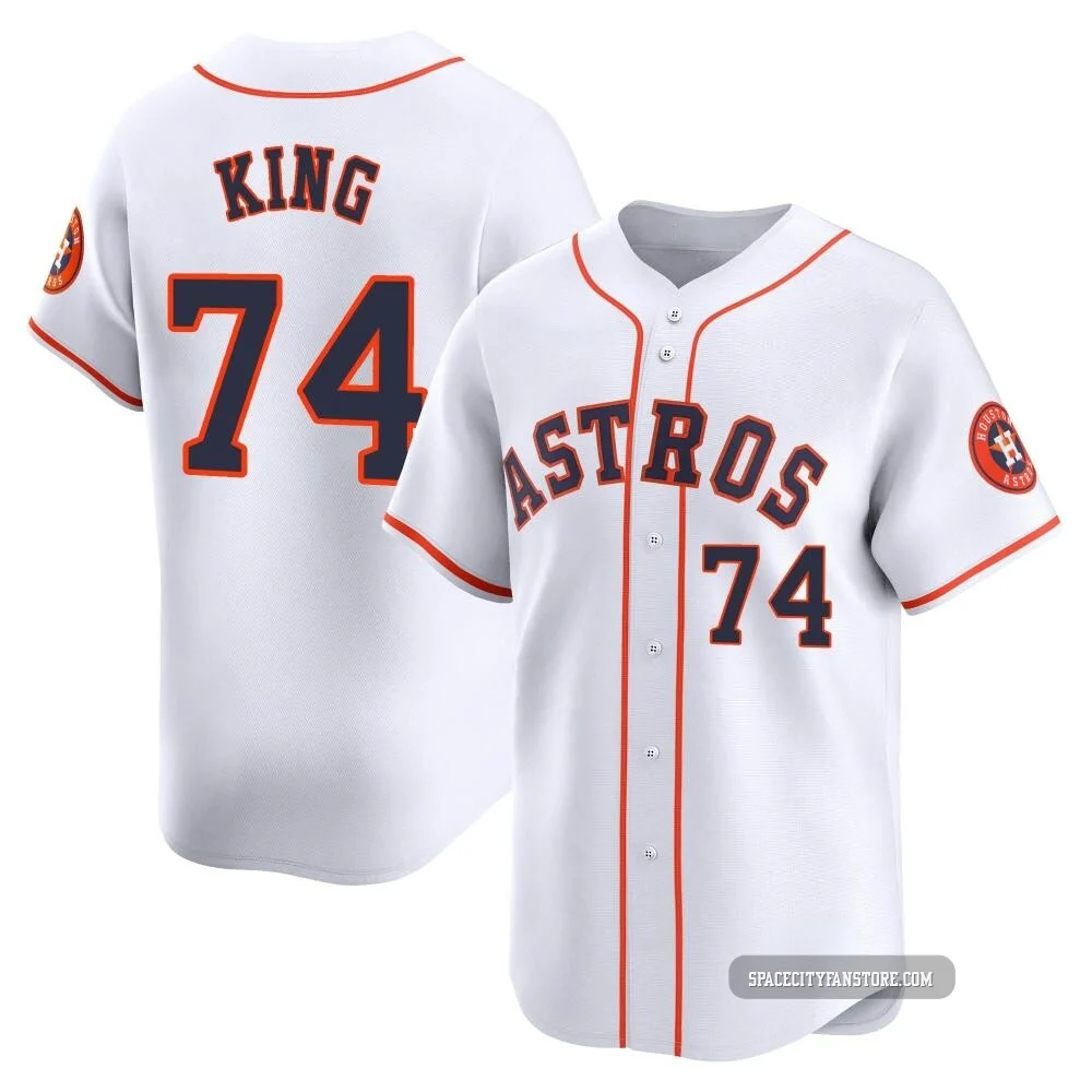 Youth Bryan King Houston Astros ＃74 White Limited - Home Jersey