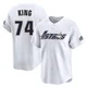 Youth Bryan King Houston Astros ＃74 White Limited - Throwback Cooperstown Collection Jersey