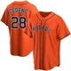 Youth Cesar Cedeno Houston Astros ＃28 Orange Replica - Alternate Jersey