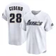 Youth Cesar Cedeno Houston Astros ＃28 White Limited - Throwback Cooperstown Collection Jersey