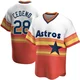 Youth Cesar Cedeno Houston Astros ＃28 White Replica - Home Cooperstown Collection Jersey
