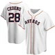 Youth Cesar Cedeno Houston Astros ＃28 White Replica - Home Jersey
