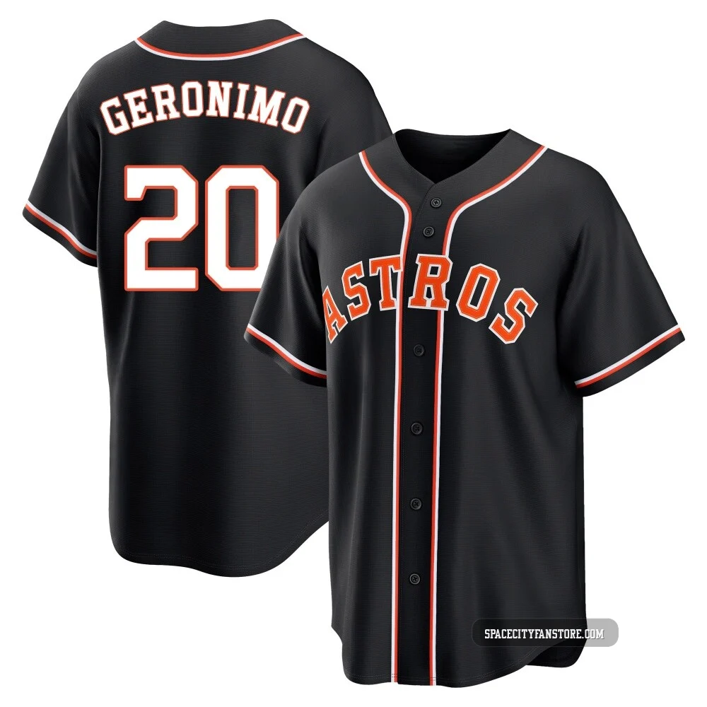 Youth Cesar Geronimo Houston Astros ＃20 Black Replica - Fashion Out Jersey