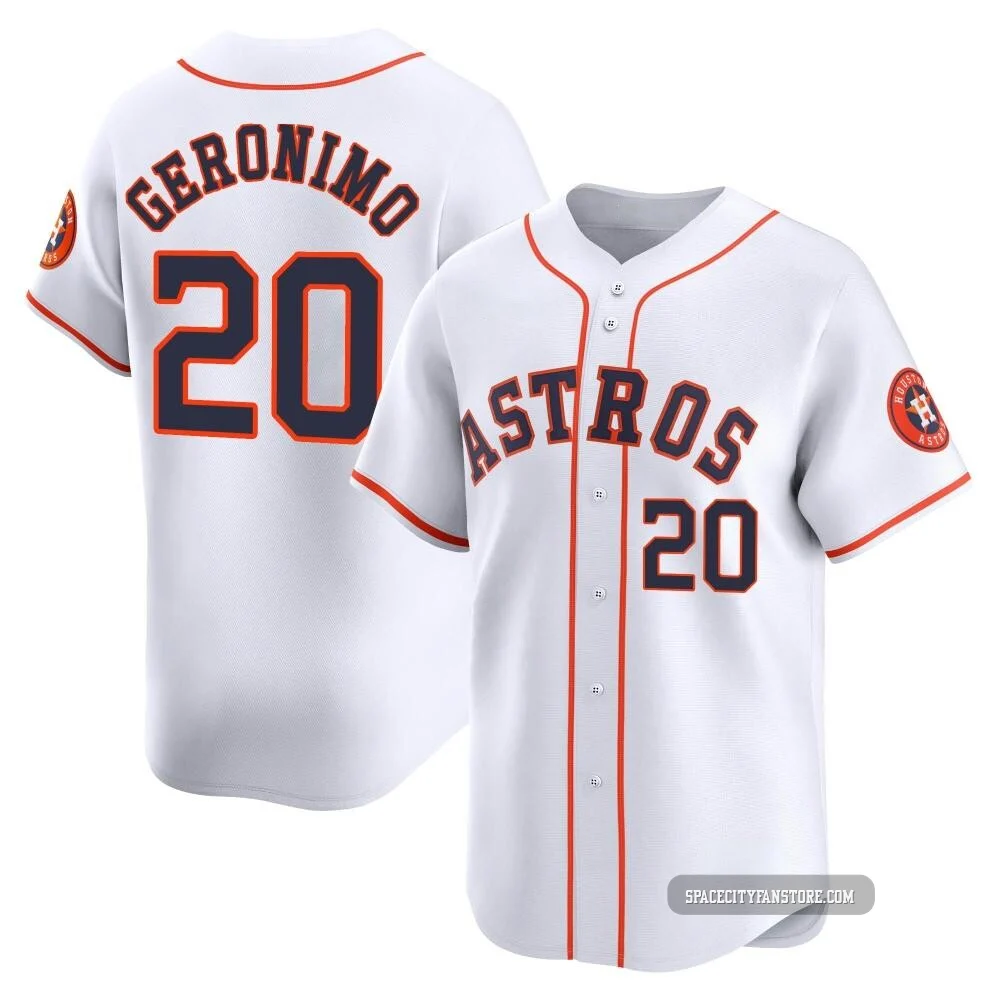 Youth Cesar Geronimo Houston Astros ＃20 White Limited - Home Jersey