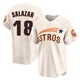 Youth Cesar Salazar Houston Astros ＃18 Cream Limited - Throwback Cooperstown Collection Jersey